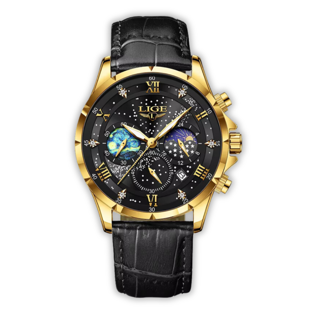 Montre Homme Élégante Phase de Lune