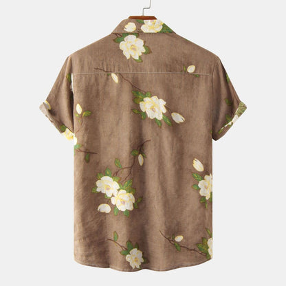Chemise Homme Coton Léger Floral