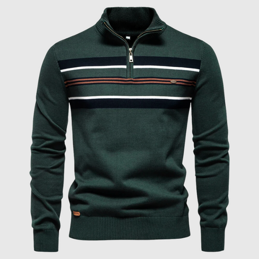 Pull en Maille pour Homme avec Fermeture Éclair - BerlinGlamour