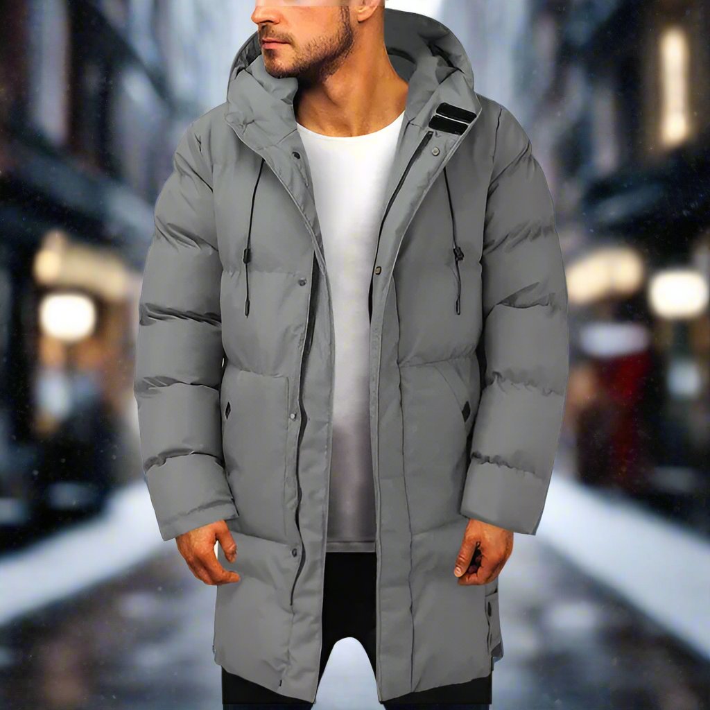 Doudoune Hiver Homme Grise Étanche et Chaude - PanierRoyale