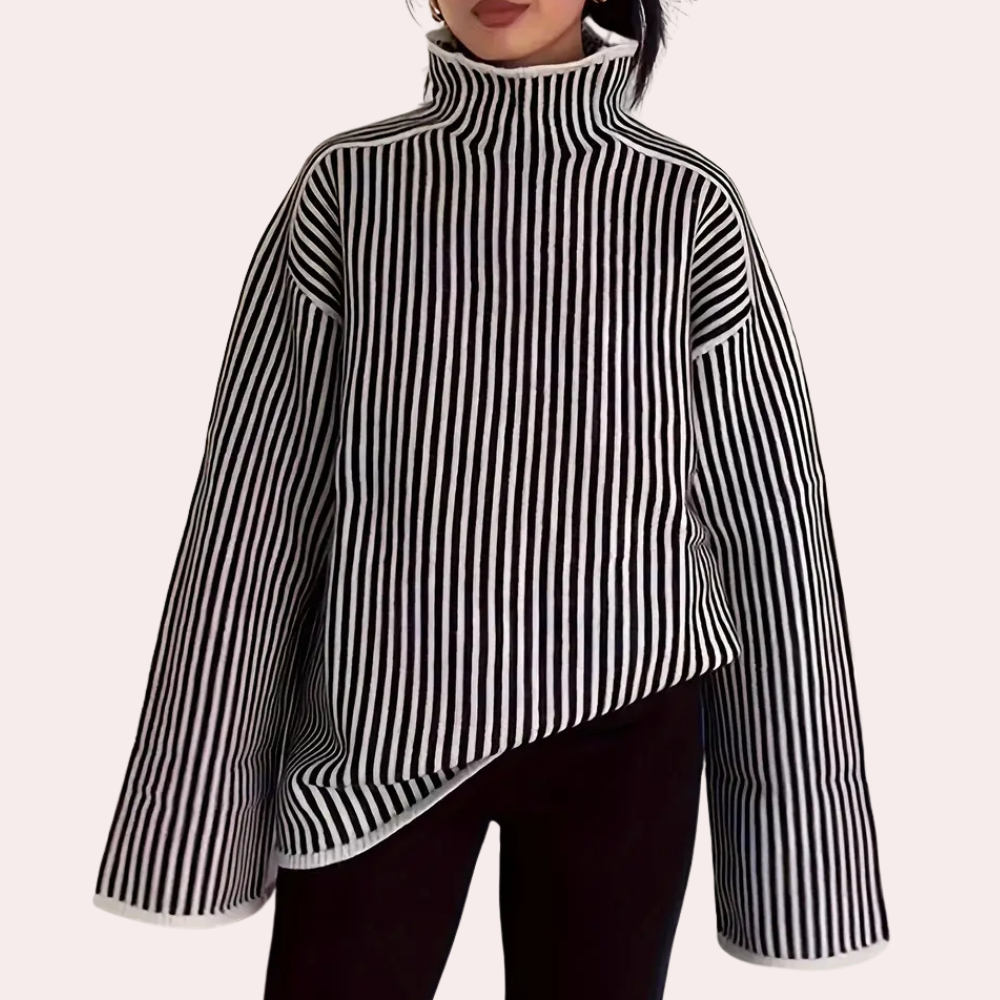 Pull à Rayures Doux et Chaud pour Femme - PanierRoyale