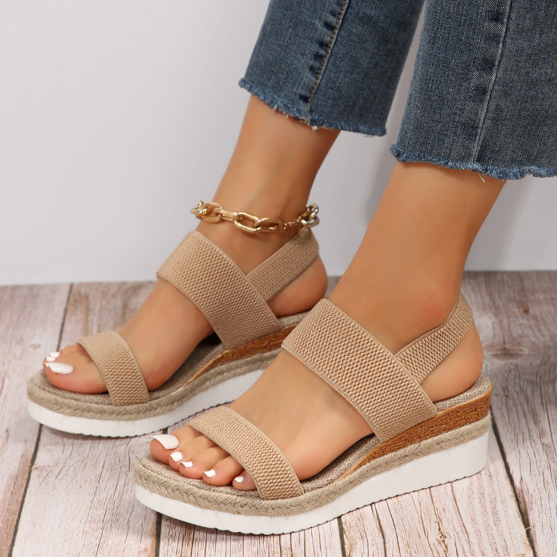 Sandales Compensées Été Femmes Confort et Chic