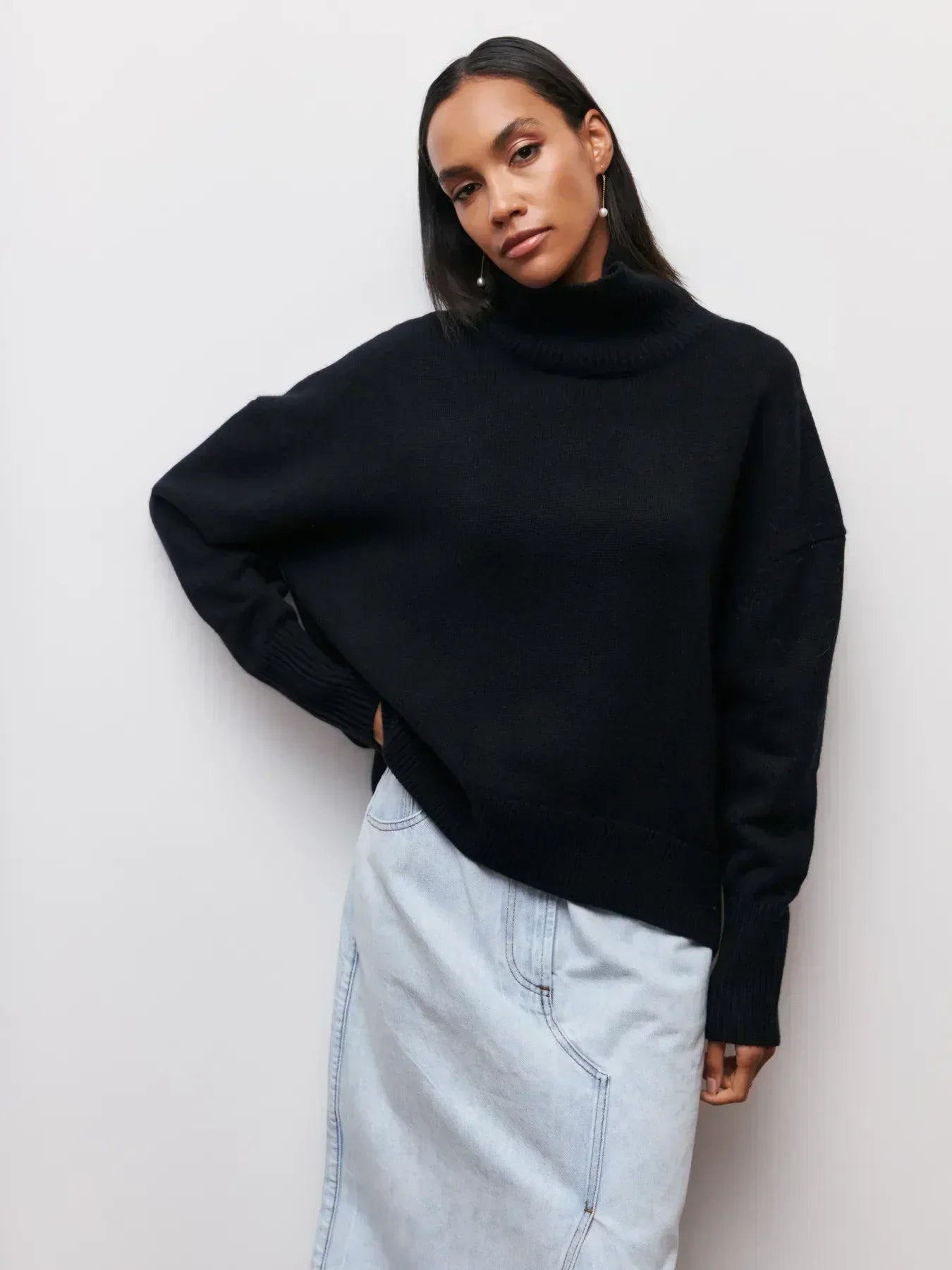 Pull Femme Col Rond en Laine Mérinos Chaud Beige