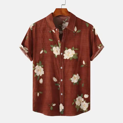 Chemise Homme Coton Léger Floral