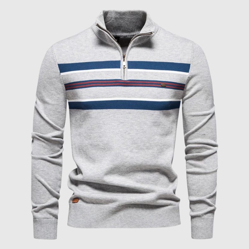 Pull en Maille pour Homme avec Fermeture Éclair