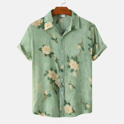 Chemise Homme Coton Léger Floral