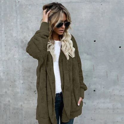 Veste Fausse Fourrure Femme Hivernale Chaude et Confortable