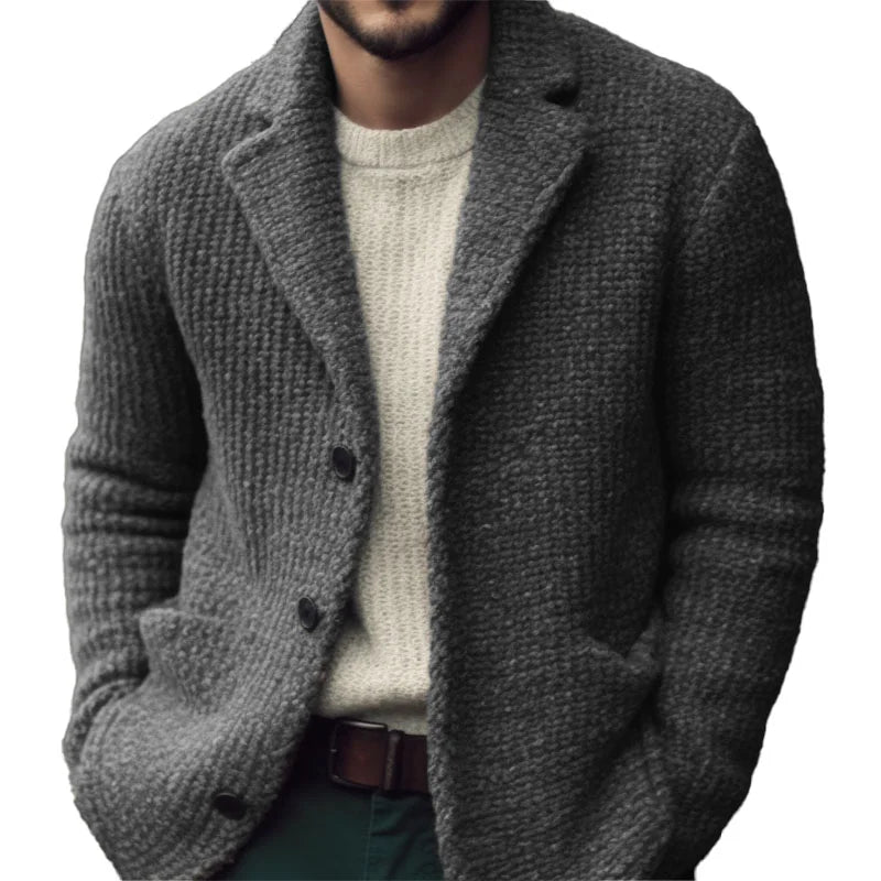 Pull Homme Tricot Chaud et Confortable, Coupe Droite et Col Montant - PanierRoyale