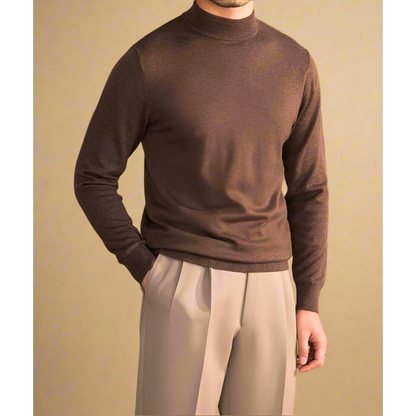 Pullover Homme Col Roulé en Laine - Classique et Élégant