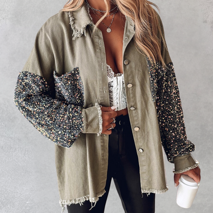 DELILAH - Veste Brillante en Sequins pour Femmes