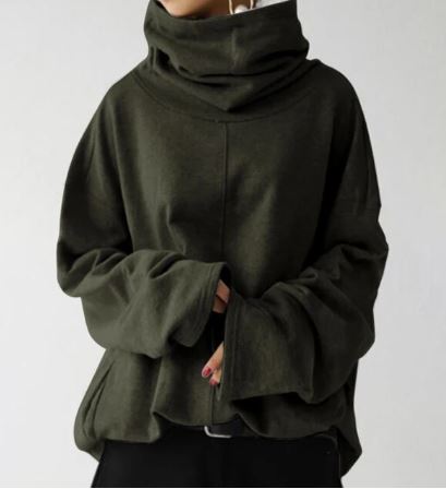 Sweat à Capuchon Femme Grande Taille Manches Longues - PanierRoyale