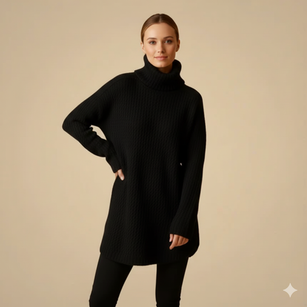 Pull Femme Col Roulé Doux et Élégant pour Hiver - PanierRoyale