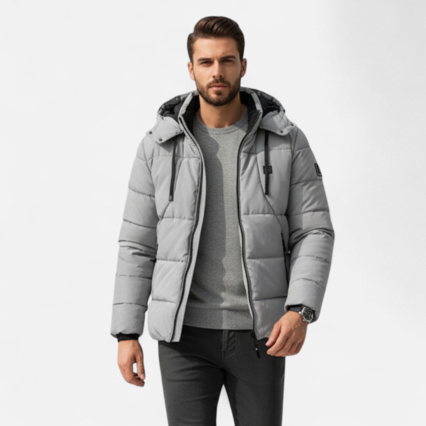 Parka Hiver Homme Robuste et Imperméable avec Capuche