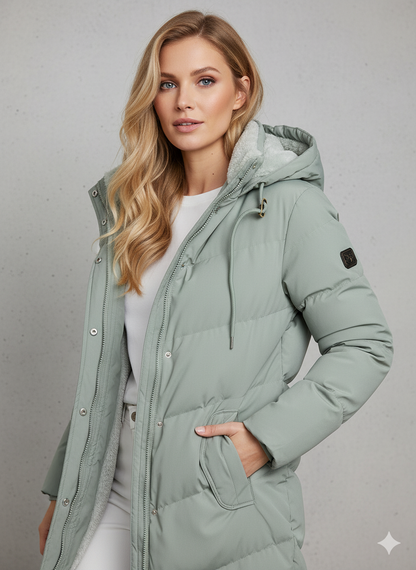 Manteau Femme Hiver Élégant Capuche Grande Taille