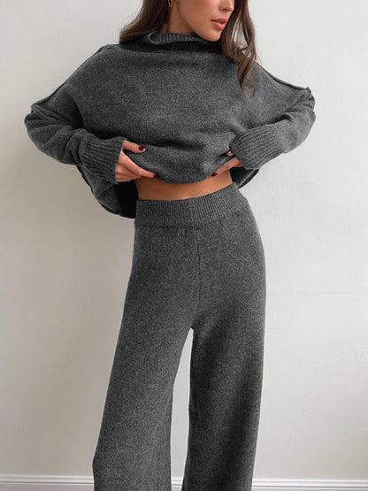 Ensemble Détente Femme en Molleton - Tenue Confortable avec Col Roulé et Pantalon Doux