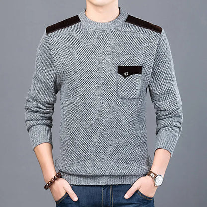 Pull Homme Col Rond Casual avec Manches Longues