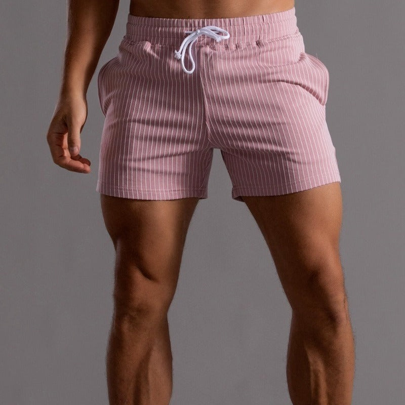 Shorts rayés homme confortable et léger