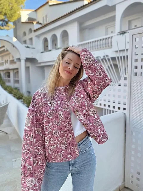 Veste Fleurs Chic Féminine