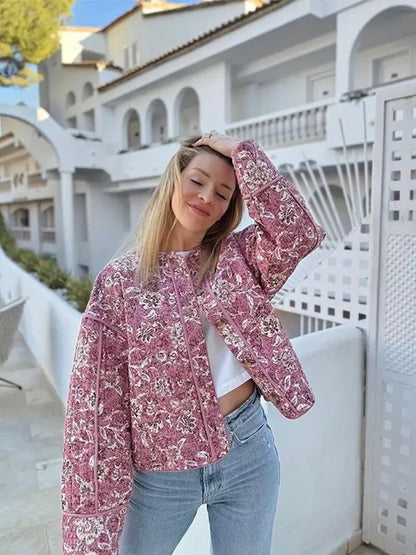 Veste Fleurs Chic Féminine