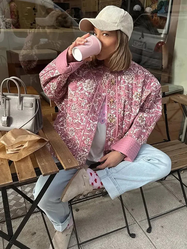 Veste Femme Printemps Florale Chic et Polyvalente - PanierRoyale