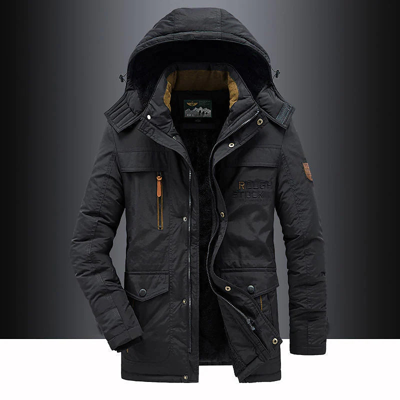 Parka Homme Matelassée Capuche Coupe Moderne Hiver - PanierRoyale