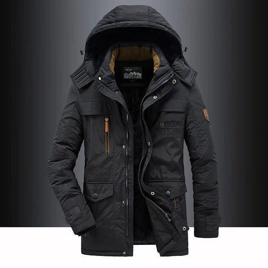 Parka Homme Matelassée Capuche Coupe Moderne Hiver - PanierRoyale