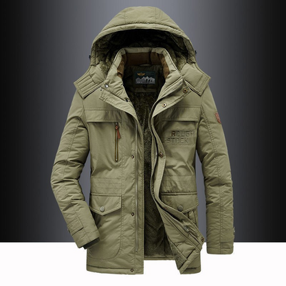 Parka Homme Matelassée Capuche Coupe Moderne Hiver