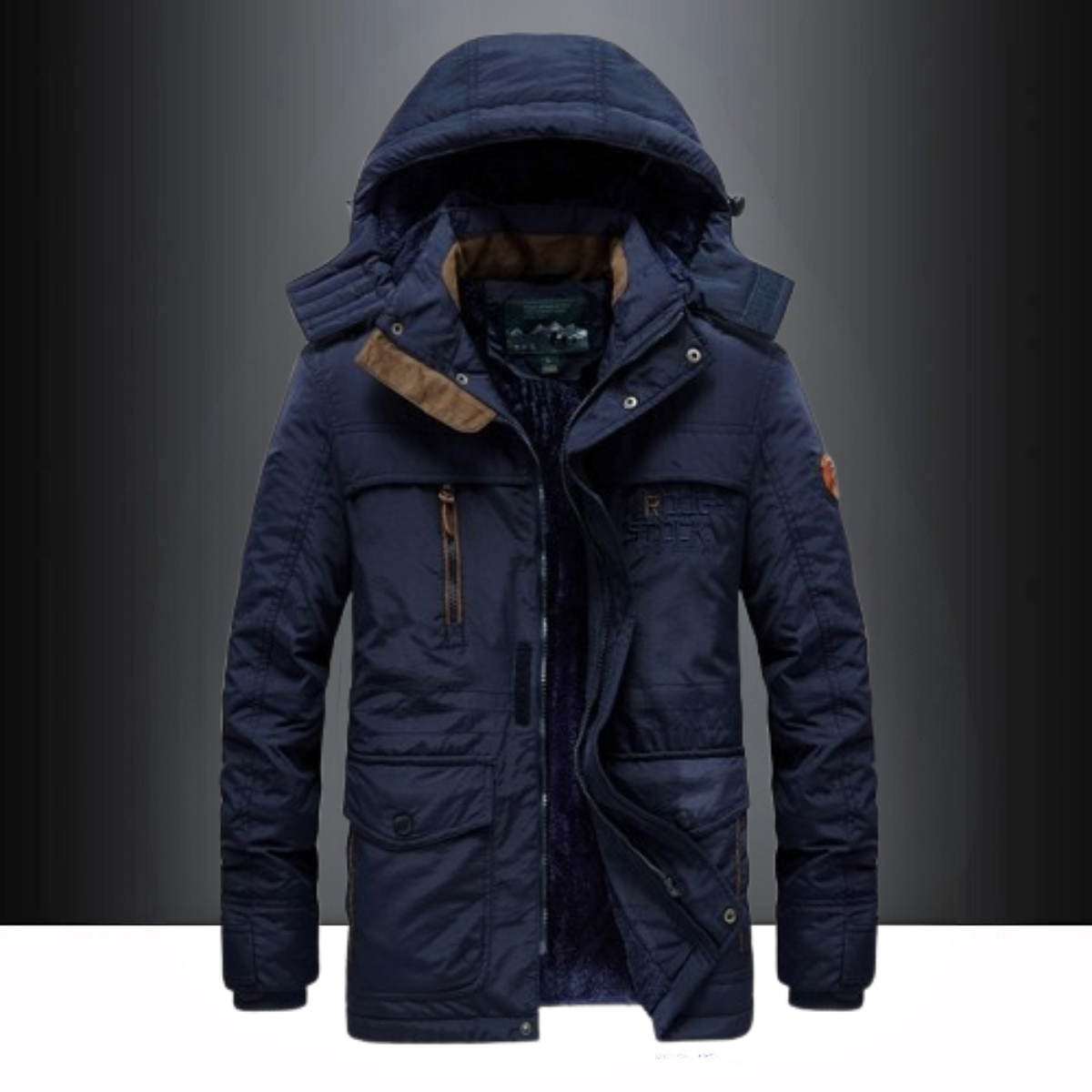Parka Homme Matelassée Capuche Coupe Moderne Hiver