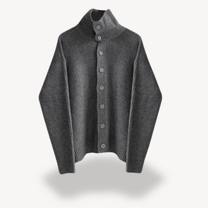 Gilet boutonné en maille côtelée pour homme 3