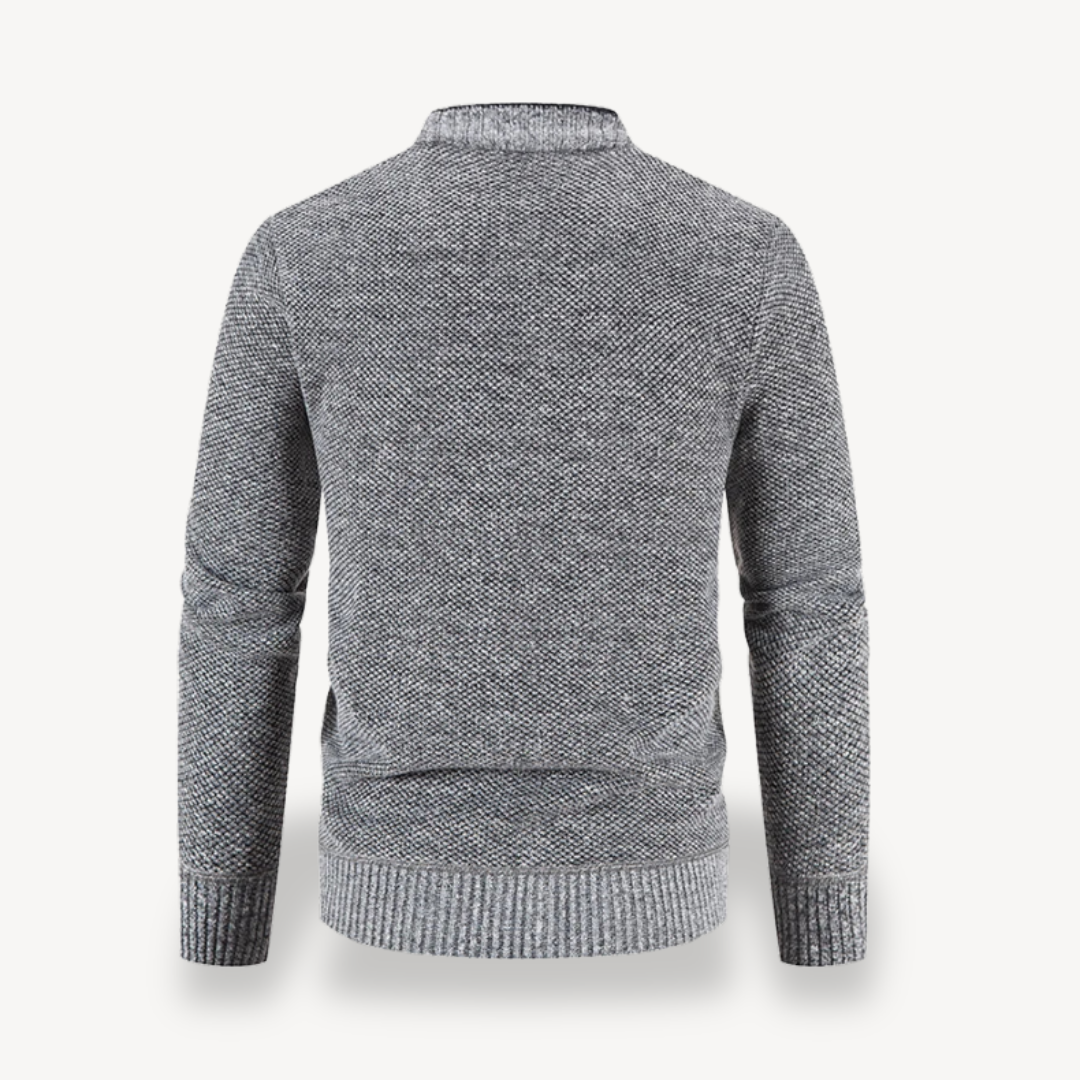 Gilet cardigan à boutons doublé polaire pour homme 1