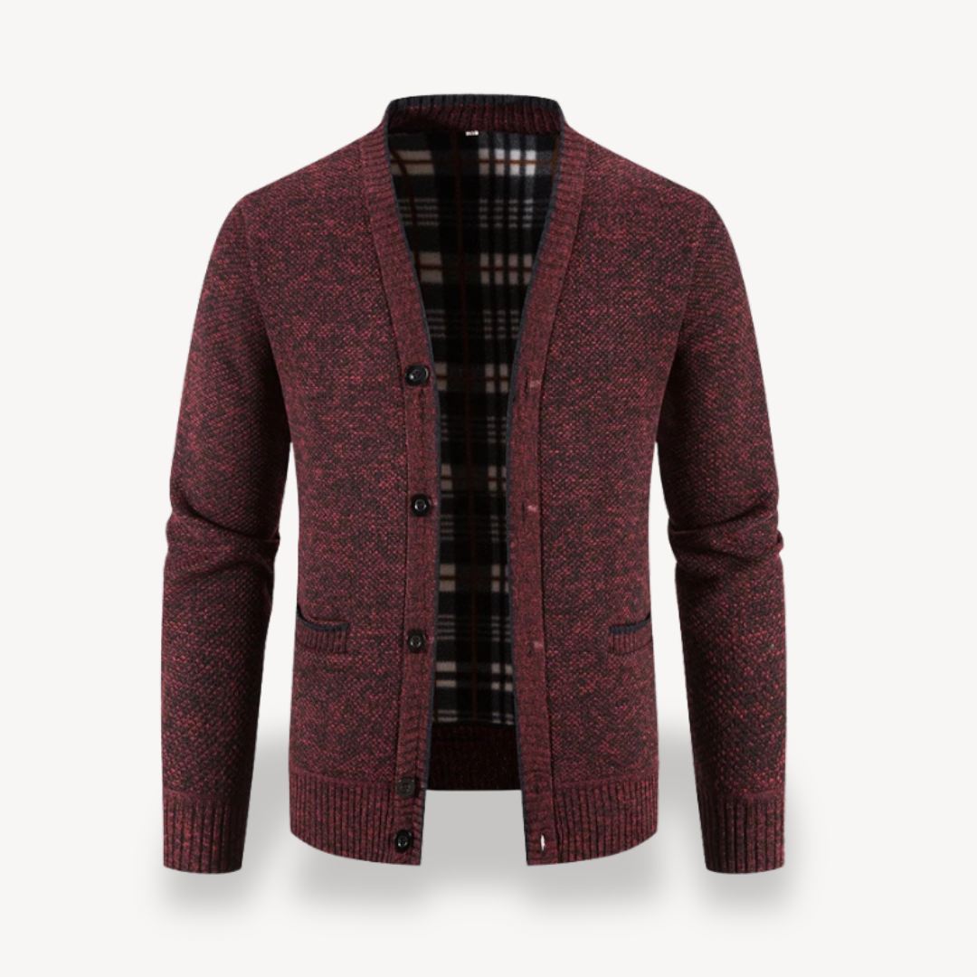 Gilet cardigan à boutons doublé polaire pour homme 2