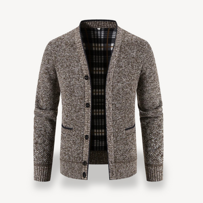 Gilet cardigan à boutons doublé polaire pour homme 4