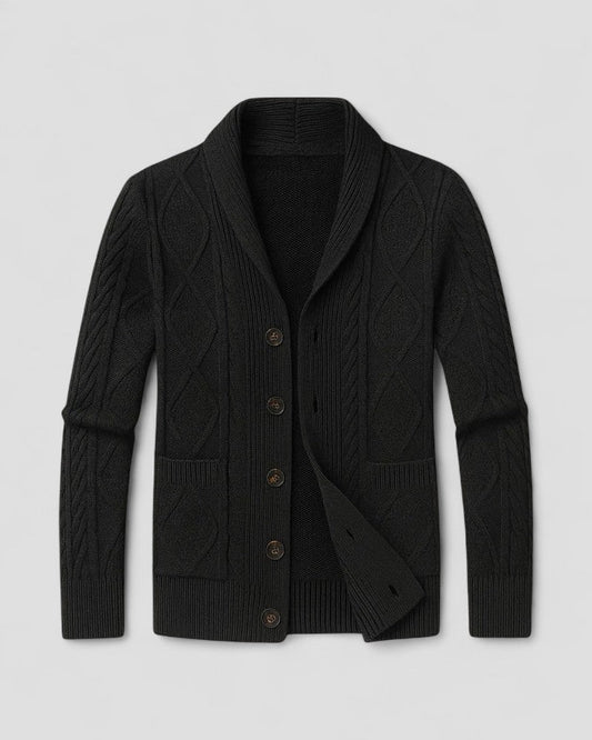 Gilet cardigan en cachemire à torsades pour homme 0