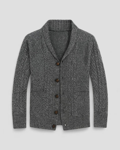 Gilet cardigan en cachemire à torsades pour homme 2
