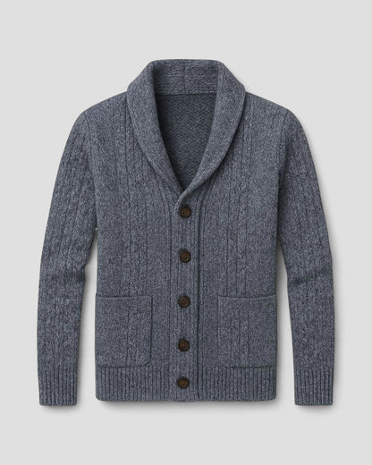 Gilet cardigan en cachemire à torsades pour homme 3