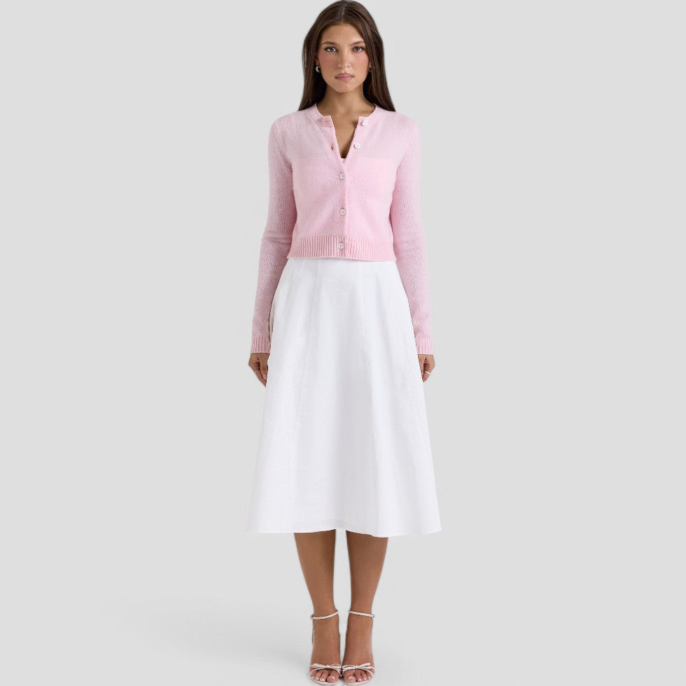 Gilet court en maille douce pour femme, style printemps 1