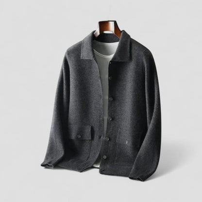 Gilet d'hiver en maille à manches longues pour homme, boutonné, à boutons 2