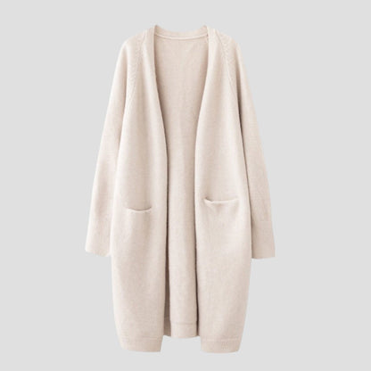 Gilet en cachemire pour femme avec long devant ouvert 0