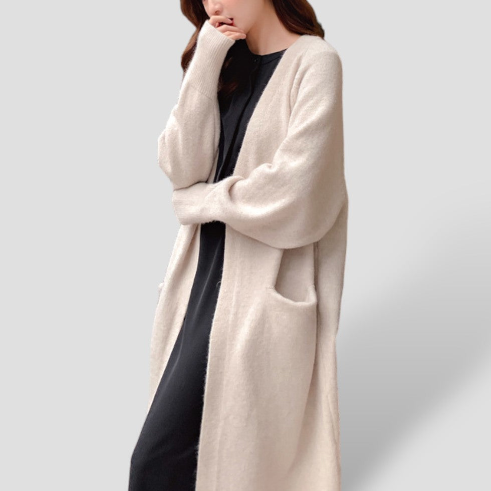 Gilet en cachemire pour femme avec long devant ouvert 2