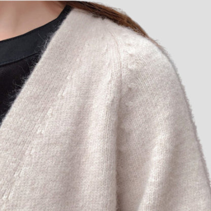 Gilet en cachemire pour femme avec long devant ouvert 3