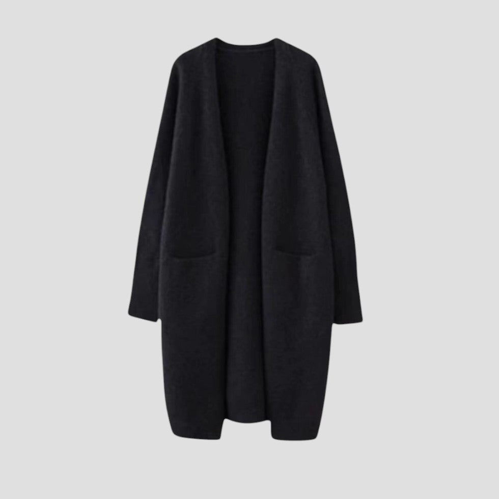 Gilet en cachemire pour femme avec long devant ouvert 5