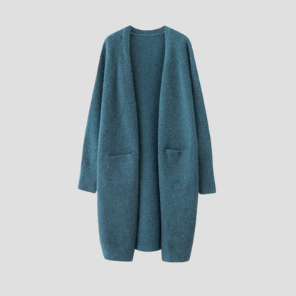 Gilet en cachemire pour femme avec long devant ouvert 6