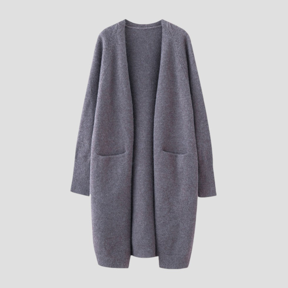 Gilet en cachemire pour femme avec long devant ouvert 7