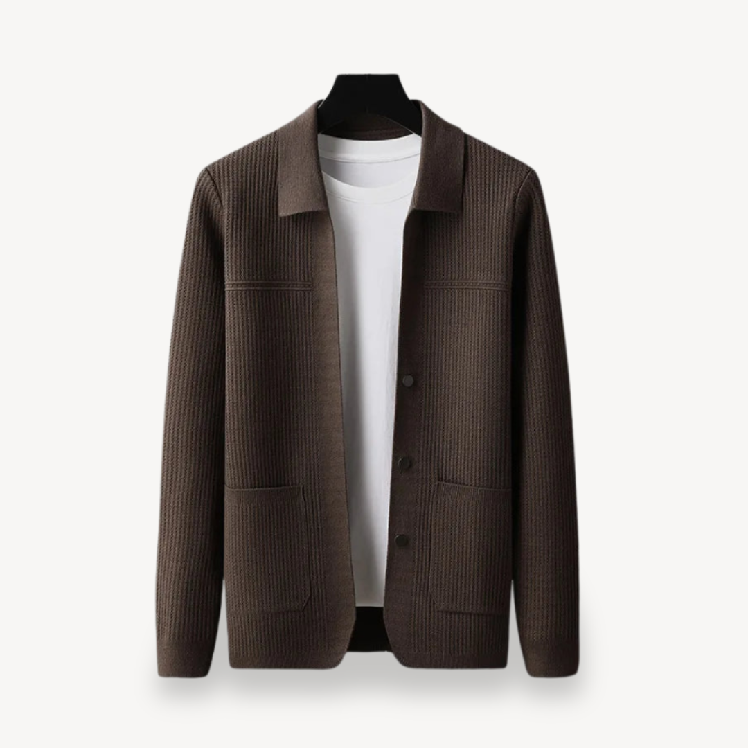 Gilet en maille côtelée pour homme 2