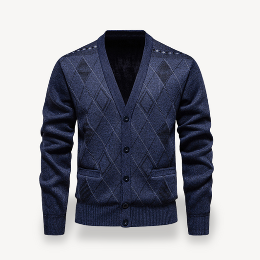 Gilet en maille diamant pour homme 0