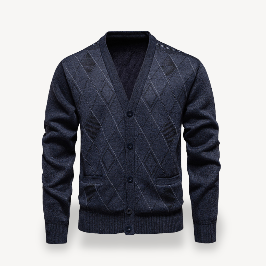 Gilet en maille diamant pour homme 4
