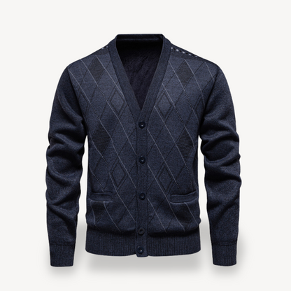 Gilet en maille diamant pour homme 4