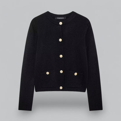 Gilet en maille douce avec boutons dorés 8