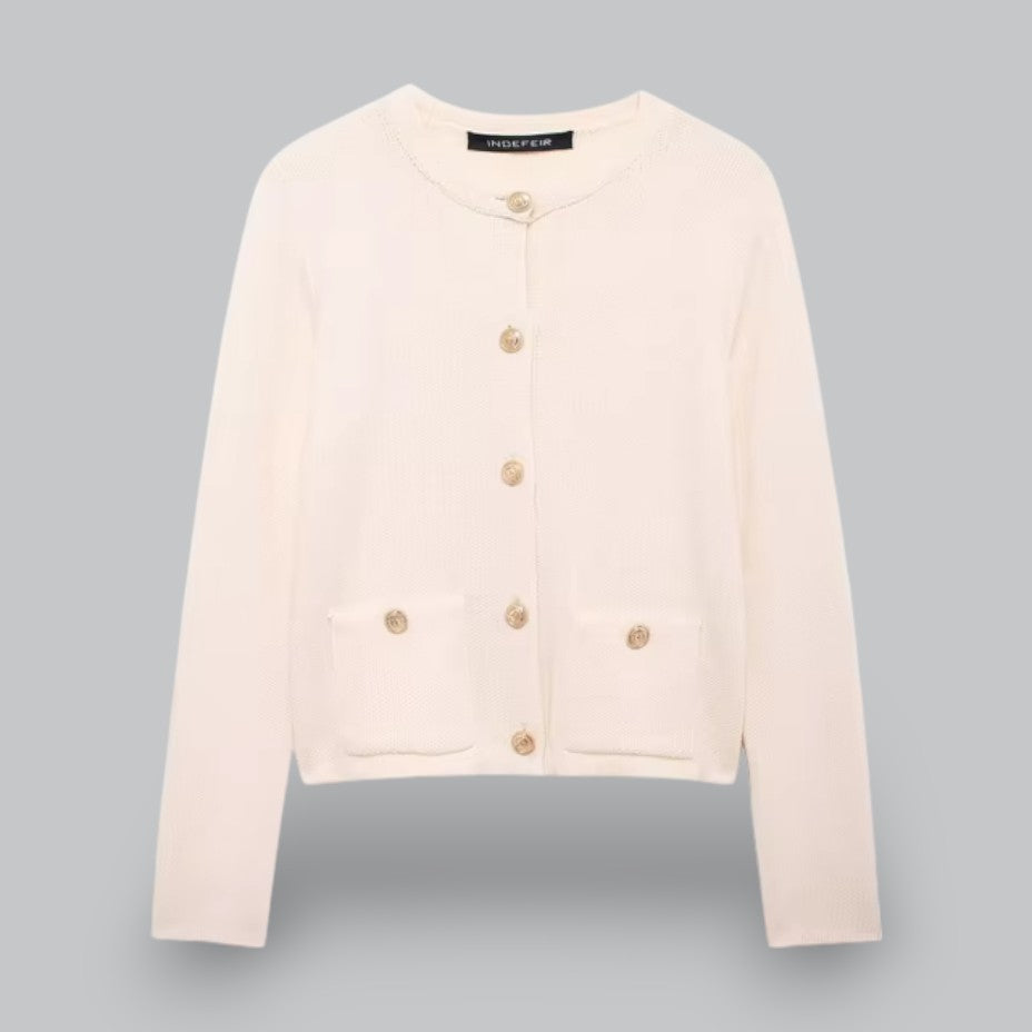 Gilet en maille douce avec boutons dorés 9