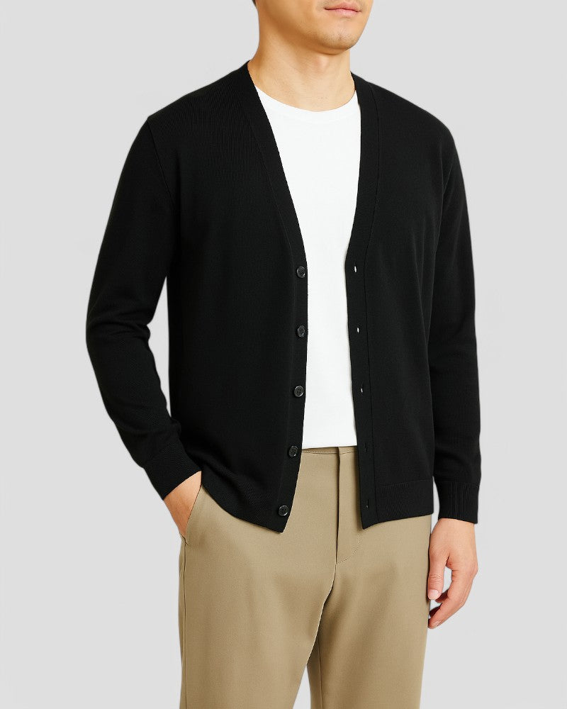 Gilet léger en maille pour homme avec boutons 3